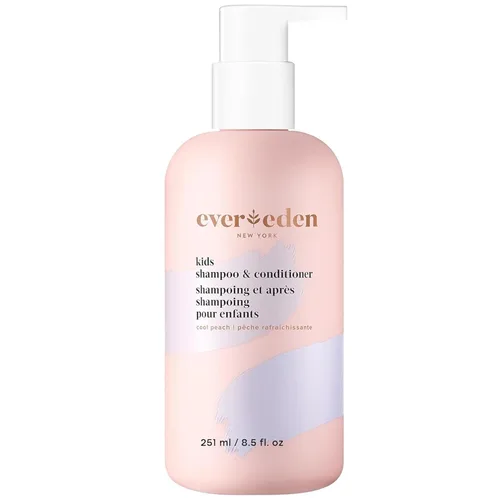 Miniatura 9 de Evereden Mini Kids Shampoo and Conditioner 2 en 1: Melocotón fresco, 1.7 fl oz. Vegano y cuidado suave para niños Champú y acondicionador