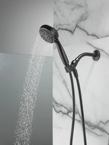 Miniatura 5 de Delta Grifo de ducha de mano de 5 ajustes, cabezal de ducha negro con manguera, cabezales de ducha y duchas de mano, cabezales de ducha de mano