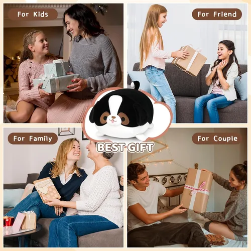 Miniatura 3 de Perro de peluche de montaña bernesa, almohada de peluche de perro de 33 cm, lindos juguetes de peluche de perros grandes de montaña bernesa, suave