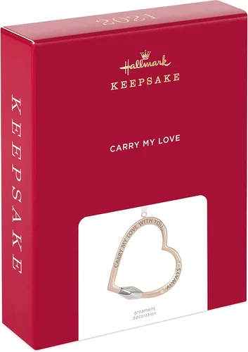 Miniatura 3 de Hallmark Keepsake Adorno navideño 2021, mosquetón con forma de corazón Carry My Love