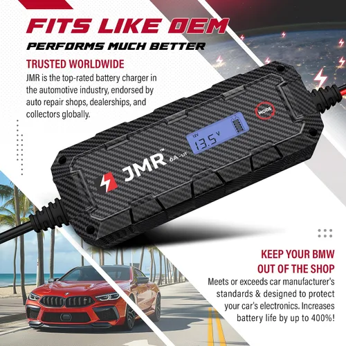 Miniatura 3 de Cargador y mantenedor de batería BMW – Cargador inteligente de 12 V, 6 A – Compatible con BMW M, X, Z, i Series, Alpina y más – Baterías de litio