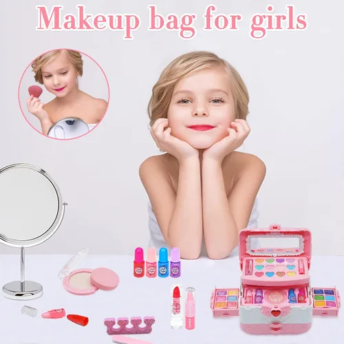 Miniatura 4 de Kit de Maquillaje para Niñas - Maquillaje Lavable No Tóxico para Niños, Juguetes de Princesa para Niñas Pequeñas, Juego de Maquillaje para Niños