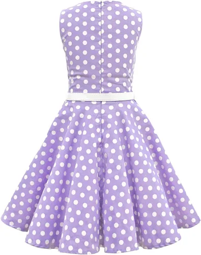 Miniatura 2 de BlackButterfly Vestido vintage con lunares de los años 50 para niñas