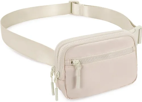 Miniatura 85 de WESTBRONCO Riñoneras para mujeres y hombres, bolsa para cinturón con bolsillos con cremallera, riñoneras modernas, bolsas cruzadas ligeras de 1