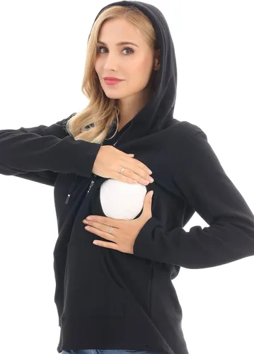 Miniatura 53 de Bearsland - Sudadera de lactancia y maternidad para mujer, con bolsillos y capucha
