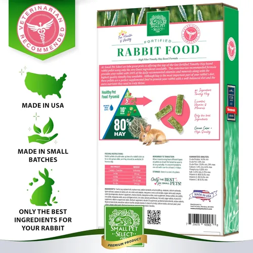 Miniatura 4 de Small Pet Select Pellets de comida para conejos, 5 libras entregados frescos