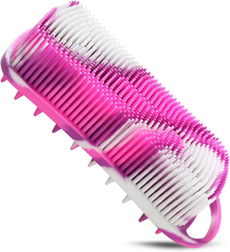 Miniatura 3 de Limpiador corporal de silicona, esponja para mujer, limpiador de ducha suave y exfoliante para baño, gel de goma para limpieza profunda, exfoliante