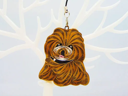 Miniatura 7 de Bulldog francés, decoración para el hogar, decoración navideña, adorno hecho a mano para amantes de los animales, adorno quilled, bolso, mochila