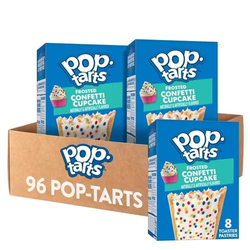 Miniatura 23 de Pop-Tarts - Tostadas, alimentos para el desayuno, bocadillos para niños, pan de plátano glaseado (96 Pop-Tarts)