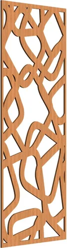 Miniatura 110 de Acme Paneles de pared decorativos de madera con calado, 9 3/8 pulgadas de ancho x 24 3/8 pulgadas de alto x 1/4 de alto, roble rojo