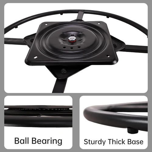 Miniatura 8 de Kit de base giratoria reclinable de 24 pulgadas, soporte de anillo de silla resistente con placa giratoria de rodamiento de bolas de 360 grados