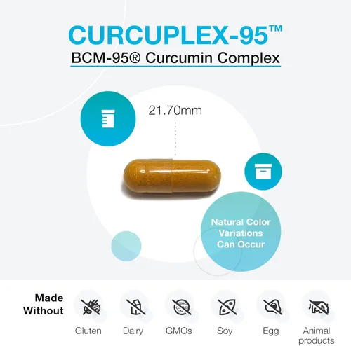 Miniatura 3 de XYMOGEN CurcuPlex-95 - Suplemento de curcumina de cúrcuma para apoyo diario al cerebro* - Biodisponibilidad mejorada - Sin OMG, sin gluten, vegano
