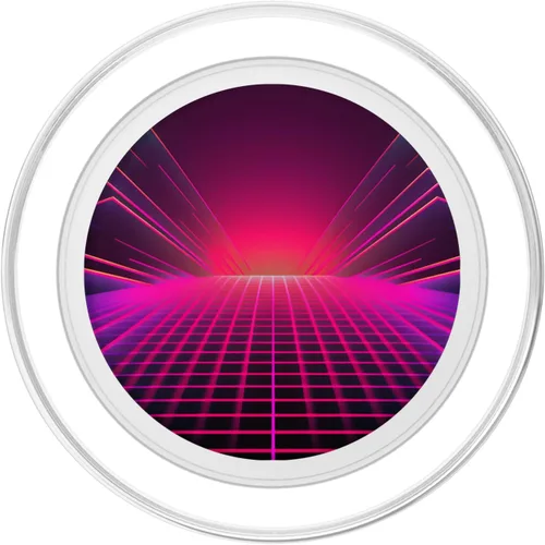 Miniatura 2 de Retrowave 80s Digital Vaporwave Synthwave PopSockets MagSafe PopGrip for iPhone
