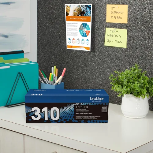 Miniatura 3 de Brother TN310 Cartucho de tóner de rendimiento estándar genuino, TN310BK, tóner negro de repuesto, rendimiento de páginas de hasta 2500 páginas