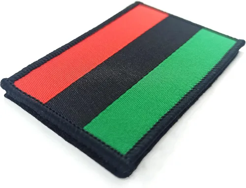 Miniatura 4 de JBCD Paquete de 2 parches de bandera afroamericana, parche táctico de bandera del orgullo para ropa, sombrero, parche militar