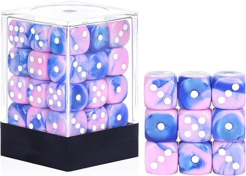 Miniatura 15 de 36 Piezas 12mm Juego de Dados Mini de 6 Caras, Juego de Dados D6 de Colores Translúcidos, Juego de Dados Estándar de 6 Caras para Juegos de Mesa