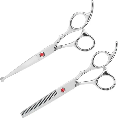 Miniatura 2 de Tijeras de peluquería, Tijeras de adelgazamiento de corte Conjunto de tijeras texturizantes para el cabello Salón de la Familia de Diente Plano