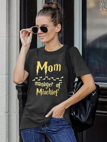 Miniatura 2 de Camiseta divertida para mujer con diseño de gerente de travesuras, camisa fantástica para mamá, camisa mágica de mago, para el día de la madre