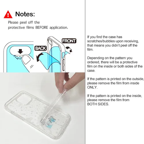 Miniatura 2 de RANZ Funda para iPhone 15, serie antiarañazos, a prueba de golpes, transparente de policarbonato duro + funda protectora de TPU para iPhone 15
