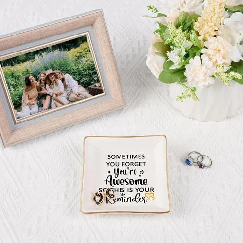 Miniatura 2 de Regalos de cumpleaños para mujer, plato de joyería, regalo impresionante para mujeres, mejores amigas, compañeras de trabajo, mamá, día de la madre
