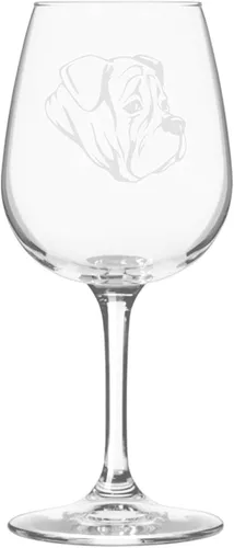 Miniatura 576 de Copa de vino de 12.75 onzas con diseño de perro grabado