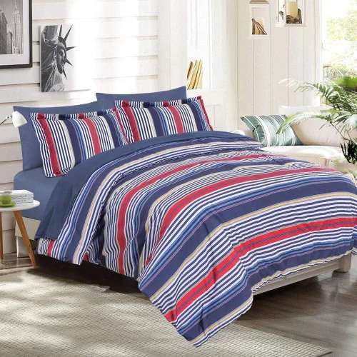 Miniatura 15 de EMME Bed-in-A-Bag - Juego de edredón de 5 piezas para cama Twin de microfibra cepillada y relleno de plumón sintético, suave y cómodo, lavable a 01