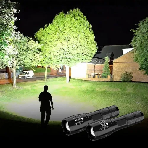 Miniatura 8 de CREE XML T6 3000 lúmenes táctico linterna LED, 5 modos, impermeable 4-Negro