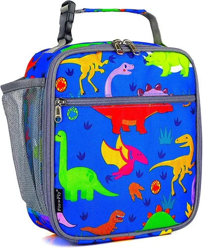 Miniatura 9 de FlowFly Lonchera para niños, bolsa suave aislada, mini hielera para el regreso a clases, kit de bolsa térmica para comidas, para niñas, niños, robot