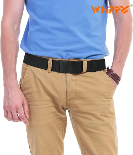 Miniatura 2 de WHIPPY Cinturón elástico unisex para hombre con hebilla no metálica, cinturón ajustable