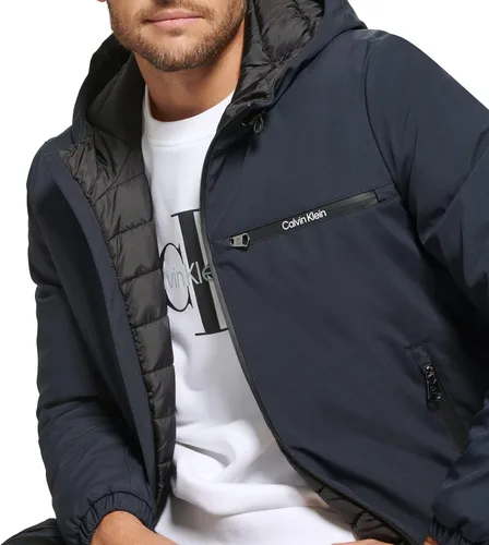 Miniatura 4 de Calvin Klein Chaqueta elástica clásica con capucha para hombre