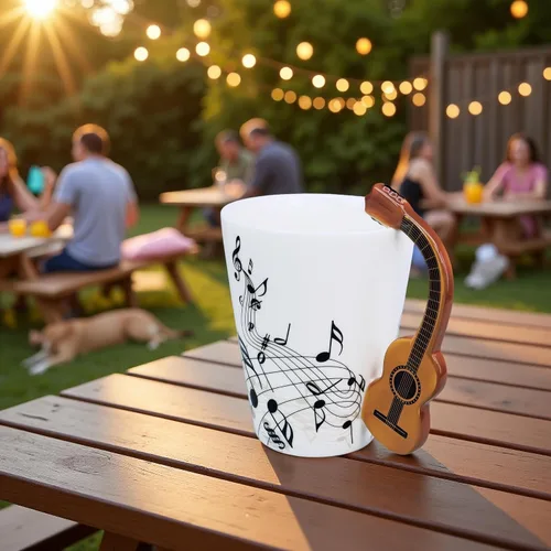 Miniatura 6 de Taza de guitarra, taza de café de guitarra, regalo para guitarristas músicos, taza de guitarra de 13.5 onzas, regalos para amantes de la música