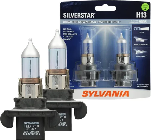 Miniatura 10 de Foco halógeno faro de alto rendimiento Sylvania 9003 (también encaja en H4) SilverStar (paquete de 2), H1