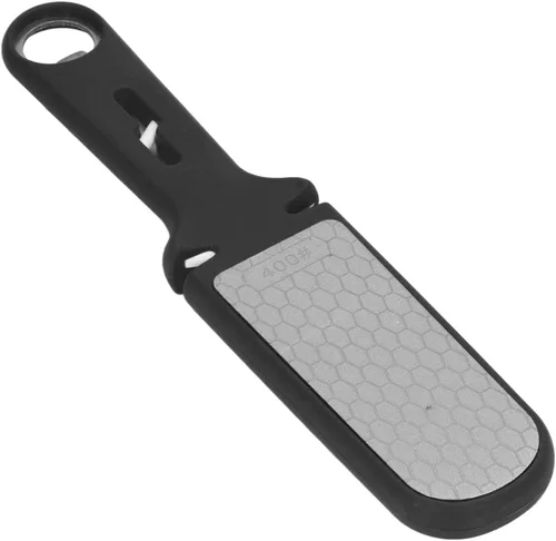 Afilador de cuchillos de doble cara, piedra de afilar cuchillos portátil multifunción 6 en 1, piedra afiladora de cuchillos manual para cocina,
