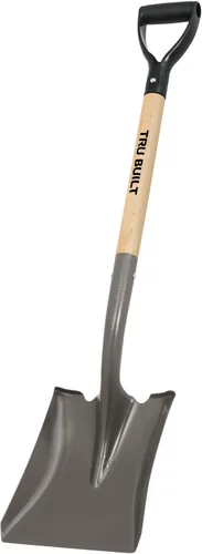 Miniatura 11 de Truper 31197 Tru Tough - Pala corta de punta cuadrada con mango en D de 19 pulgadas, madera de 19 pulgadas
