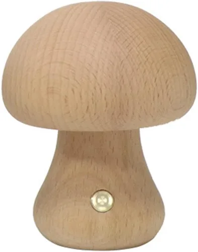 Lámpara de madera USB con forma de hongo, luz nocturna multicolor, iluminación ambiental, luces de noche, lámparas de mesa para dormitorio, sala de
