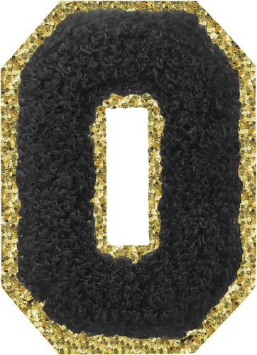 Miniatura 183 de SPRT - Parches de letras de chenilla universitaria con purpurina, parche de letras blancas para planchar con letras del alfabeto para disfraz