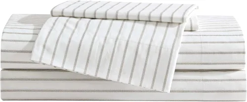 Miniatura 40 de Eddie Bauer - Sábanas tamaño Queen, juego de ropa de cama de percal de algodón, decoración del hogar crujiente y fresca (Canoe Lake Paddle, Queen)