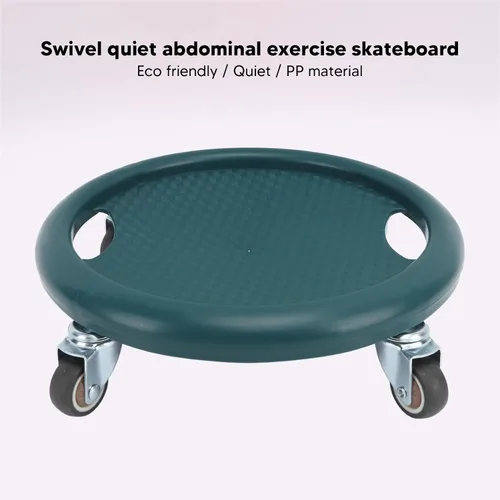 Miniatura 3 de Rueda de rodillo abdominal, tabla de equipo de entrenamiento abdominal para entrenamiento de núcleo (verde oscuro)