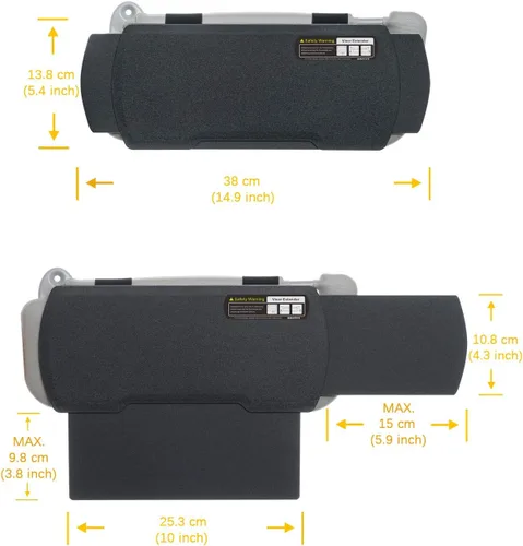 Miniatura 7 de Extensor de parasol para visera de automóvil, parasol antirreflejos para conductor o pasajero del asiento delantero, 1 pieza (negro)
