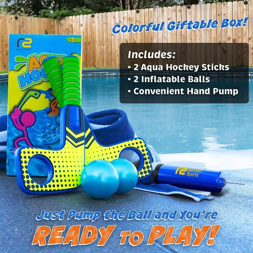 Miniatura 6 de Divertido juego de mini palos de hockey – Juega en la piscina y la playa o en casa – Para niños y adultos de todas las edades – Usa las paletas