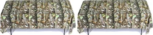 Miniatura 4 de Havercamp Mantel de camuflaje de caza (2 unidades) de plástico reutilizable súper pesado. Auténtico patrón de camuflaje. Ideal para fiestas