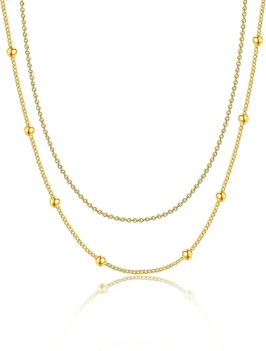 Miniatura 83 de Collares en capas para mujer, chapados en plata, delicada cuerda torcida de serpiente, delicado collar en capas, gargantilla de diferentes
