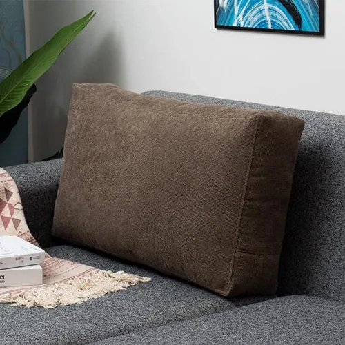 Miniatura 13 de YURRO Cojín de apoyo lumbar rectangular grande, almohada de lectura suave para sofá y cama, almohada de respaldo desmontable con cremallera oculta