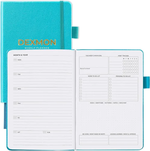 Miniatura 7 de Planificador edición premium, lujosa agenda semanal y mensual sin fecha para aumentar la productividad, gestión del tiempo y alcanzar tus