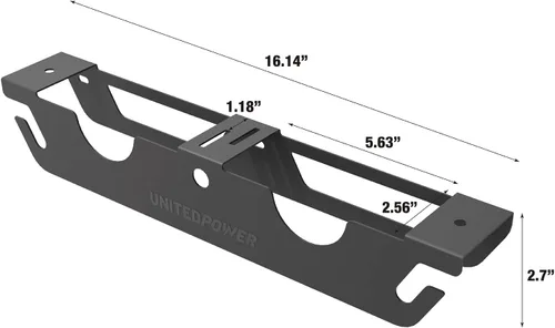 Miniatura 4 de UNITEDPOWER Soporte de amoladora angular - Estante de almacenamiento/soporte de 4 bahías con colgador de cable, soporte de montaje en pared