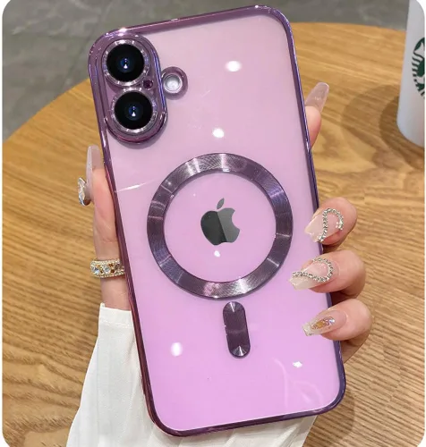 Miniatura 18 de Funda magnética para iPhone 12 Pro Max transparente compatible con MagSafe Funda protectora de lente de cámara integrada para iPhone 12 Pro Max