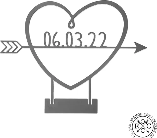 Miniatura 9 de Letrero de corazón de conversación personalizado, regalo de corazón de metal personalizado para parejas, bodas, aniversarios, decoración de San