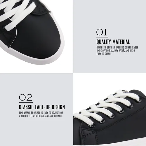 Miniatura 4 de JABASIC Zapatos deportivos de plataforma con cordones para mujer, cómodos, casuales, a la moda, para caminar