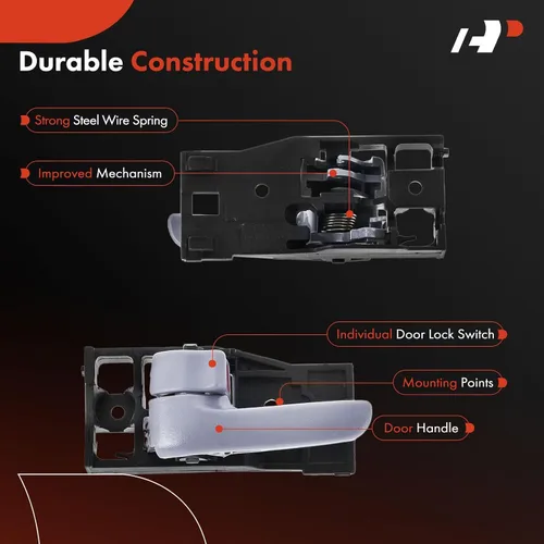 Miniatura 4 de A-Premium Manija de puerta interior delantera izquierda del lado del conductor compatible con Toyota Tundra 2000-2006 Pastilla de cabina