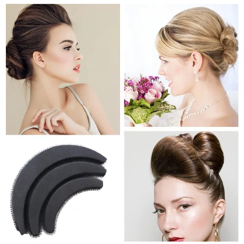 Miniatura 5 de 10 piezas de aumento de volumen para el cabello, esponja de soplo, juego de accesorios para el cabello, para bricolaje, mujeres y niñas
